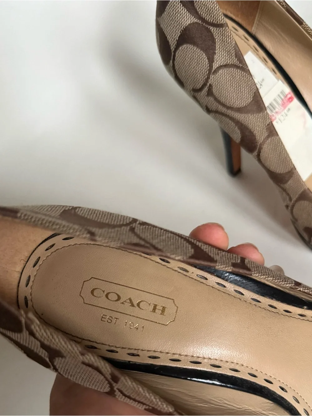 Coach Brown and Beige Pumps